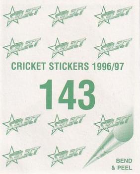 1996-97 Select Stickers #143 Robert Hodgson Back