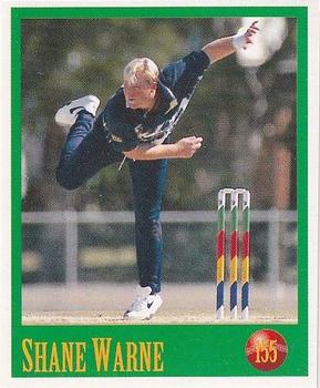1996-97 Select Stickers #155 Shane Warne Front