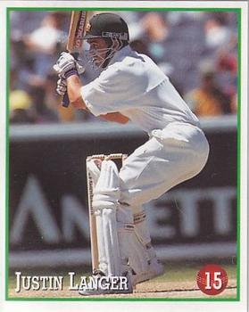 1997-98 Select Cricket Stickers #15 Justin Langer Front