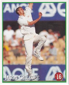 1997-98 Select Cricket Stickers #16 Jason Gillespie Front