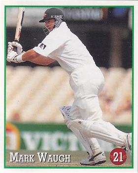 1997-98 Select Cricket Stickers #21 Mark Waugh Front