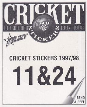 1997-98 Select Cricket Stickers #24 ACB Logo Back