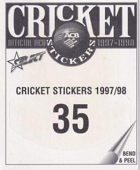 1997-98 Select Cricket Stickers #35 SA Cricket Logo Back