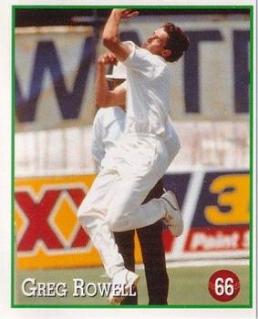 1997-98 Select Cricket Stickers #66 Greg Rowell Front
