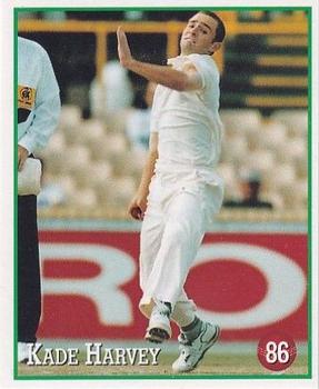 1997-98 Select Cricket Stickers #86 Kade Harvey Front