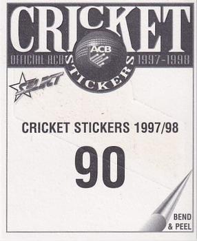 1997-98 Select Cricket Stickers #90 New South Wales Blues Logo Back
