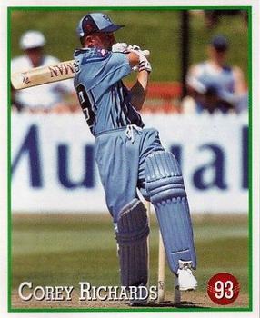 1997-98 Select Cricket Stickers #93 Corey Richards Front