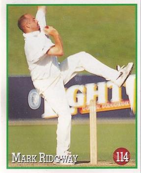 1997-98 Select Cricket Stickers #114 Mark Ridgway Front