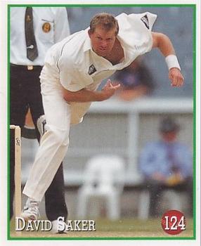 1997-98 Select Cricket Stickers #124 David Saker Front