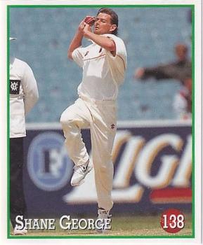 1997-98 Select Cricket Stickers #138 Shane George Front