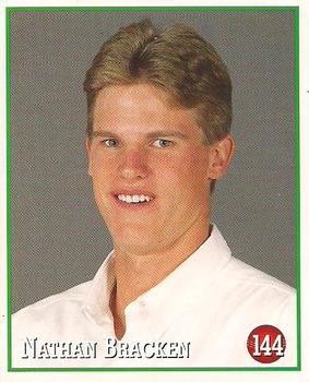 1997-98 Select Cricket Stickers #144 Nathan Bracken Front