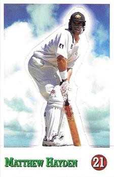1997-98 Select Cricket Stickers - Stand Ups #21 Matthew Hayden Front