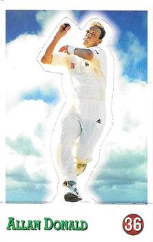 1997-98 Select Cricket Stickers - Stand Ups #36 Allan Donald Front