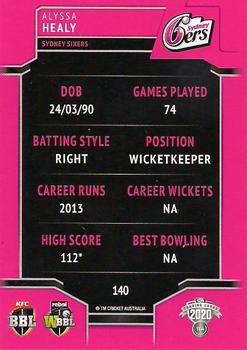 2020-21 TLA Cricket Traders #140 Alyssa Healy Back