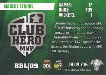 2020-21 TLA Cricket Traders - Club Heroes #CH 09 Marcus Stoinis Back