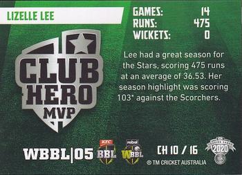 2020-21 TLA Cricket Traders - Club Heroes #CH 10 Lizelle Lee Back
