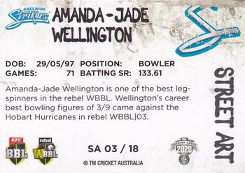 2020-21 TLA Cricket Traders - Street Art #SA 03 Amanda-Jade Wellington Back