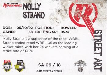 2020-21 TLA Cricket Traders - Street Art #SA 09 Molly Strano Back