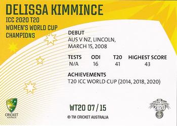 2020-21 TLA Cricket Traders - Women's T20 #WT20 07 Delissa Kimmince Back