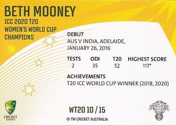 2020-21 TLA Cricket Traders - Women's T20 #WT20 10 Beth Mooney Back