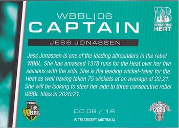 2020-21 TLA Cricket Traders - Captains #CC 06 Jess Jonassen Back