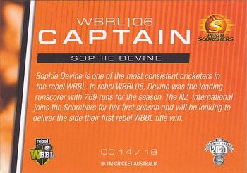 2020-21 TLA Cricket Traders - Captains #CC 14 Sophie Devine Back