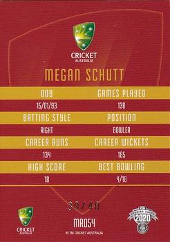 2020-21 TLA Cricket Traders - Mojo Ruby #MR054 Megan Schutt Back