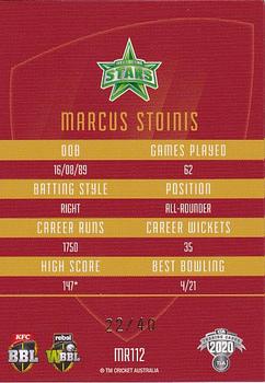 2020-21 TLA Cricket Traders - Mojo Ruby #MR112 Marcus Stoinis Back