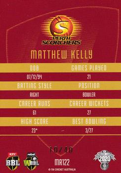2020-21 TLA Cricket Traders - Mojo Ruby #MR122 Matthew Kelly Back