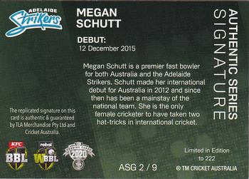 2020-21 TLA Cricket Traders - Authentics Green #ASG 2 Megan Schutt Back
