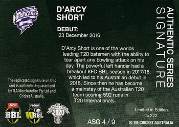 2020-21 TLA Cricket Traders - Authentics Green #ASG 4 D'Arcy Short Back