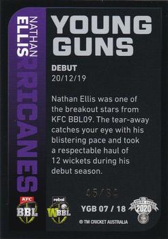 2020-21 TLA Cricket Traders - Young Guns Black #YGB 07 Nathan Ellis Back