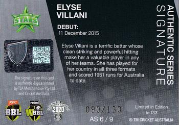 2020-21 TLA Cricket Traders - Authentics #AS 6 Elyse Villani Back