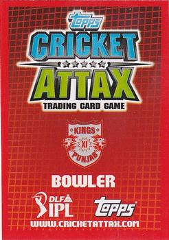 2012 Topps Cricket Attax IPL #NNO Vikramjeet Malik Back