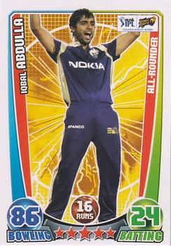 2012 Topps Cricket Attax IPL #NNO Iqbal Abdulla Front