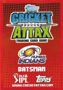 2012 Topps Cricket Attax IPL #NNO Aiden Blizzard Back
