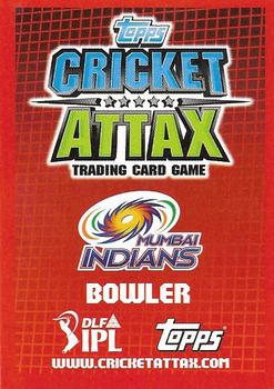 2012 Topps Cricket Attax IPL #NNO Ali Murtaza Back