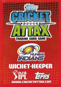 2012 Topps Cricket Attax IPL #NNO David Jacobs Back