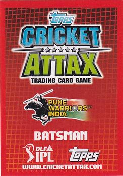 2012 Topps Cricket Attax IPL #NNO Mohnish Mishra Back