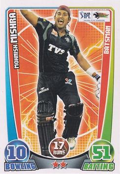 2012 Topps Cricket Attax IPL #NNO Mohnish Mishra Front