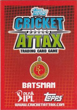 2012 Topps Cricket Attax IPL #NNO Virat Kohli Back