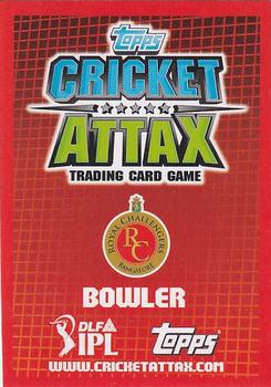2012 Topps Cricket Attax IPL #NNO Asad Pathan Back