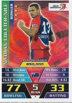 2016-17 Topps Cricket Attax IPL #7 Nathan Coulter-Nile Front