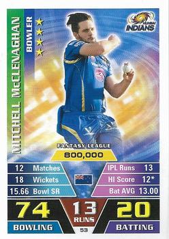 2016-17 Topps Cricket Attax IPL #53 Mitchell McClenaghan Front