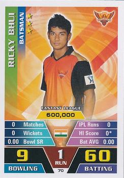 2016-17 Topps Cricket Attax IPL #70 Ricky Bhui Front