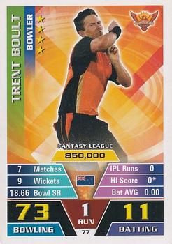 2016-17 Topps Cricket Attax IPL #77 Trent Boult Front