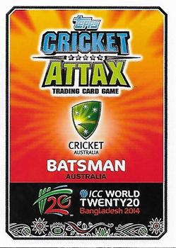 2014 Topps Cricket Attax ICC World Twenty20 #11 Phillip Hughes Back