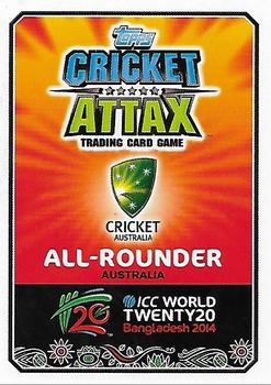 2014 Topps Cricket Attax ICC World Twenty20 #12 Glenn Maxwell Back