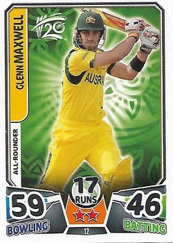 2014 Topps Cricket Attax ICC World Twenty20 #12 Glenn Maxwell Front