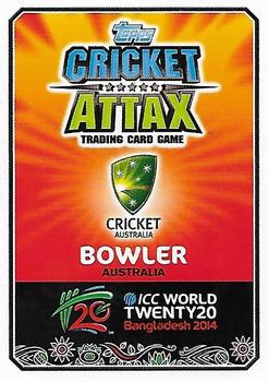 2014 Topps Cricket Attax ICC World Twenty20 #16 Nathan Coulter-Nile Back
